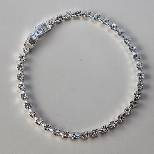 Silver tennis bracelet “Lrg diamond”